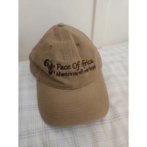 NWT Illusion Face of Africa Adventures Brown Adjustable Baseball Cap